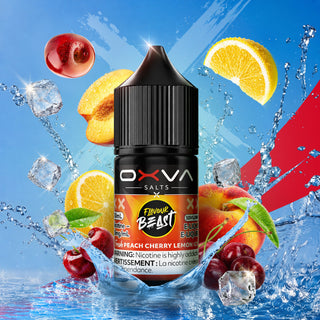 Flavour Beast x OXVA E Liquid - Fresh Peach Cherry Lemon Ice (30ml)