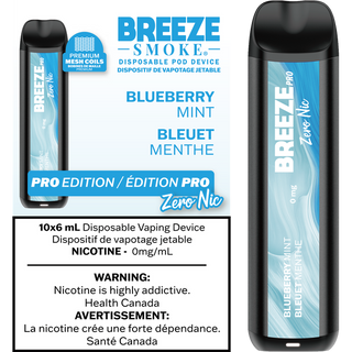 Breeze Pro 2000 Blueberry Mint (Zero Nic)