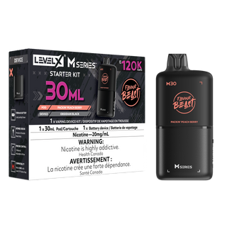 Flavour Beast Level X M Series Starter Kit 120K 30ml - Packin’ Peach Berry