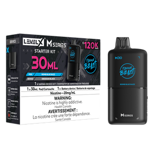 Flavour Beast Level X M Series Starter Kit 120K 30ml - Bomb Blue Razz